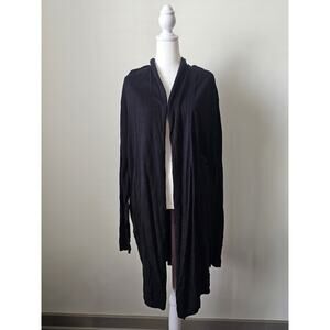 Asos Black Hooded Open Front Cardigan Size 6X